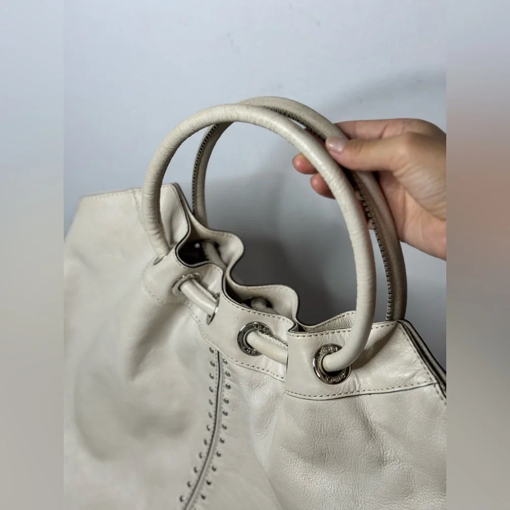 Michael Kors Astor Large Vanilla Leather Tote Bag